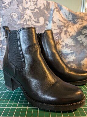 Italian Black Leather Ankle Boots